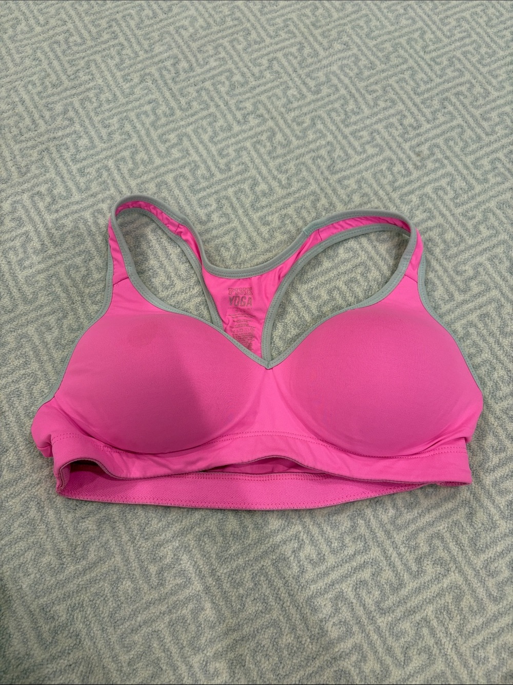 Women's Victoria Secret PINK Pink Racerback Padded Sports Bra